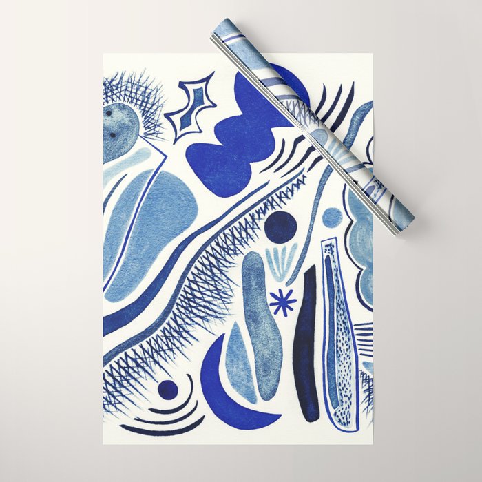 Indigo Cobalt Wrapping Paper