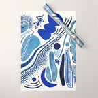 Indigo Cobalt Wrapping Paper Gallery Image 1