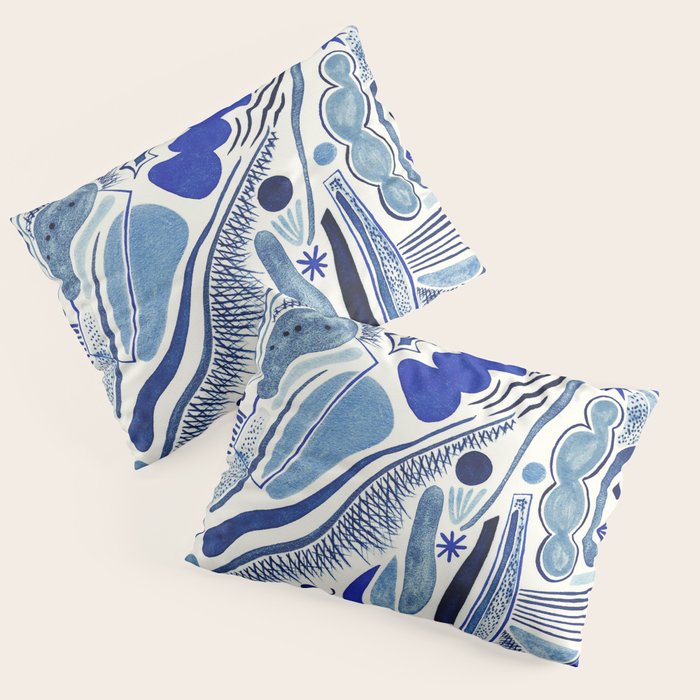 Indigo Cobalt Pillow Sham Gallery Image 3