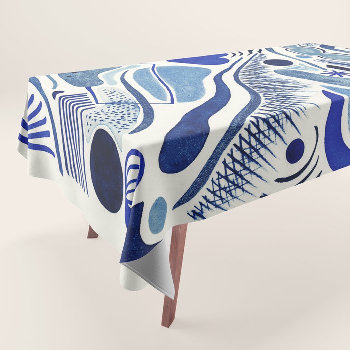 Indigo Cobalt Tablecloth Gallery Image 1
