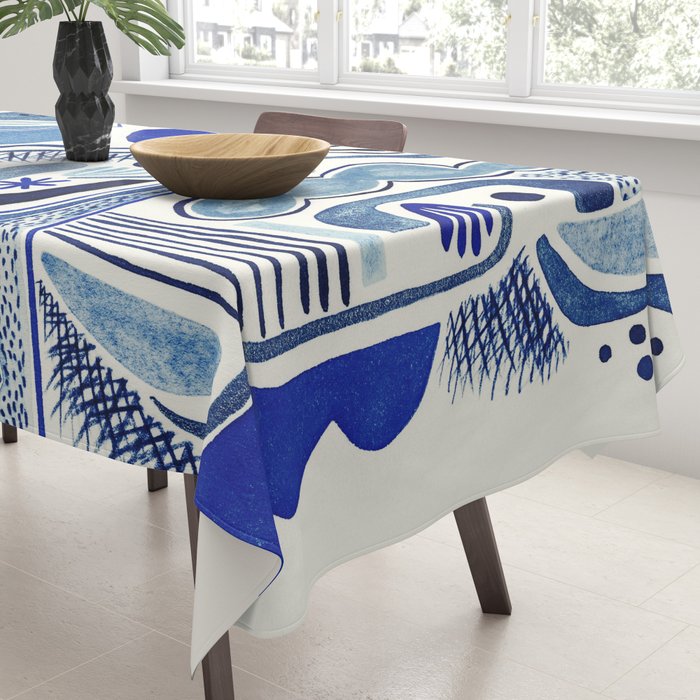 Indigo Cobalt Tablecloth Gallery Image 3