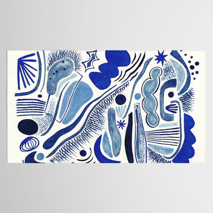 Indigo Cobalt Tablecloth Gallery Image 2
