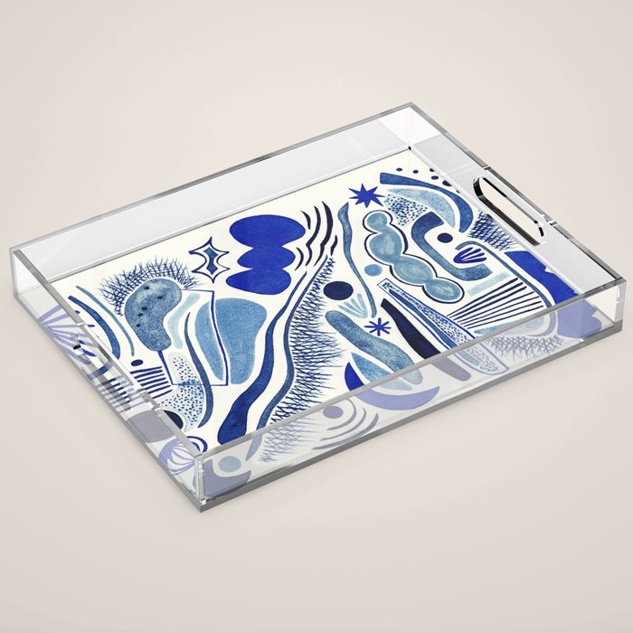 Indigo Cobalt Acrylic Tray Gallery Image 1