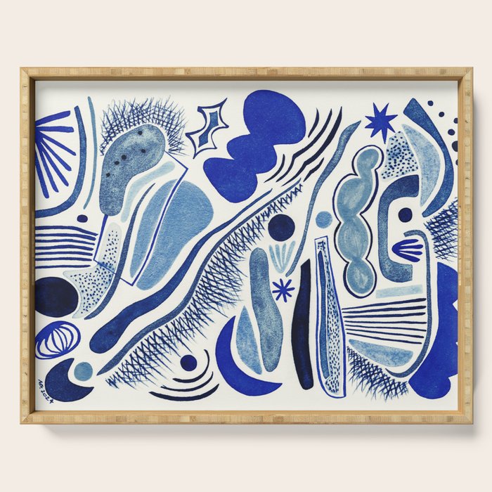 Indigo Cobalt Serving Tray Gallery Image 1