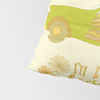 Surfy Christmas Wagon reto surf art by surfy birdy  Pillow Sham Gallery Image 4