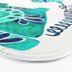 Vintage Rotary Phone - Turquoise Palette Bath Mat Gallery Image 3