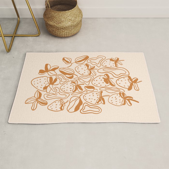 Retro strawberries Rug Gallery Image 1