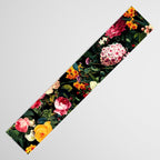 Floral D - Red, Pink, Yellow, Green, Black Baroque Floral Blossom Table Runner Gallery Image 3