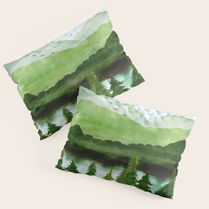 Forest Morning Pillow Sham Gallery Image 1