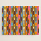 Eclectic Geometric Mid Century Modern Lexington Ave Colorful Pattern with Dark Brown Jigsaw Puzzle Gallery Image 1