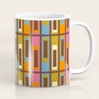 Eclectic Geometric Mid Century Modern Lexington Ave Colorful Pattern with Dark Brown Coffee Mug Gallery Image 1