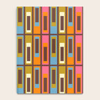 Eclectic Geometric Mid Century Modern Lexington Ave Colorful Pattern with Dark Brown Notebook Gallery Image 4