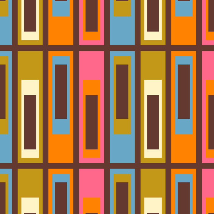 Eclectic Geometric Mid Century Modern Lexington Ave Colorful Pattern with Dark Brown Coffee Mug Gallery Image 2