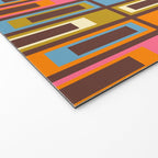 Eclectic Geometric Mid Century Modern Lexington Ave Colorful Pattern with Dark Brown Welcome Mat Gallery Image 2