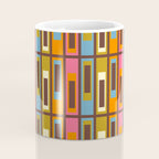 Eclectic Geometric Mid Century Modern Lexington Ave Colorful Pattern with Dark Brown Coffee Mug Gallery Image 4