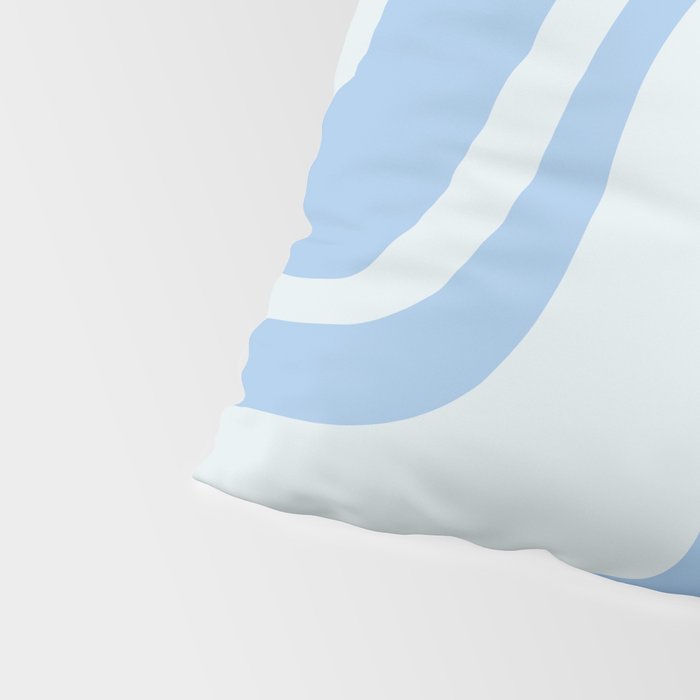 Retro Liquid Swirl Abstract Pattern in Powder Blue 2 Pillow Sham Gallery Image 4