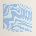 Retro Liquid Swirl Abstract Pattern in Powder Blue 2 Wrapping Paper Gallery Image 3