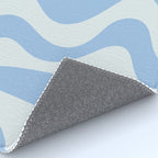 Retro Liquid Swirl Abstract Pattern in Powder Blue 2 Rug Gallery Image 4