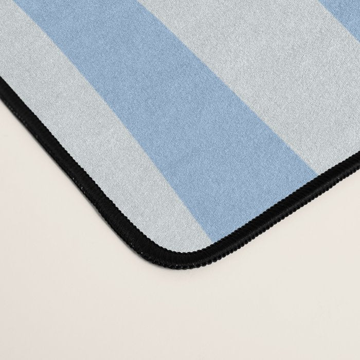 Retro Liquid Swirl Abstract Pattern in Powder Blue 2 Desk Mat Gallery Image 4