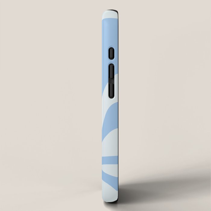Retro Liquid Swirl Abstract Pattern in Powder Blue 2 iPhone Case Gallery Image 2