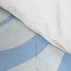 Retro Liquid Swirl Abstract Pattern in Powder Blue 2 Comforter Gallery Image 4