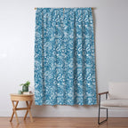 Paisley Indigo Nature Swirls Window Curtain Gallery Image 5