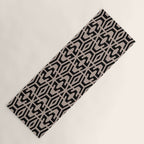 Geometric Art, Aztec Prints, Black and Beige, Wall Art Boho Yoga Mat Gallery Image 1