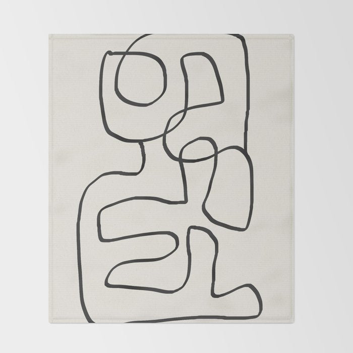 Abstract line art 15 Throw Blanket Gallery Image 2