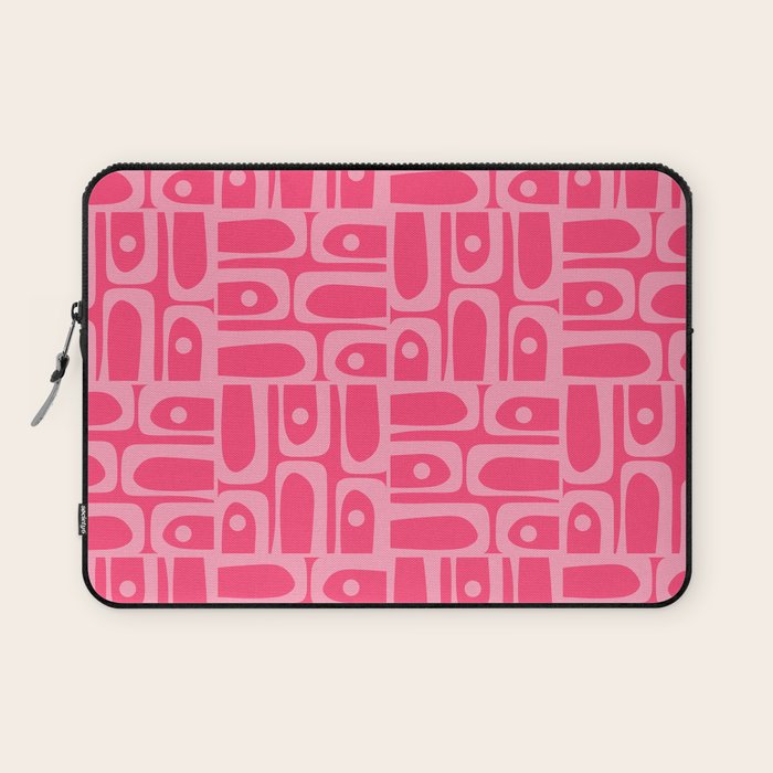 Very Pink Geometric Piquet Multi Pattern Laptop Sleeve Gallery Image 1