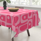 Very Pink Geometric Piquet Multi Pattern Tablecloth Gallery Image 3