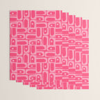 Very Pink Geometric Piquet Multi Pattern Wrapping Paper Gallery Image 3