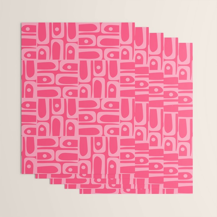 Very Pink Geometric Piquet Multi Pattern Wrapping Paper Gallery Image 3