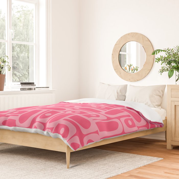 Very Pink Geometric Piquet Multi Pattern Duvet Cover Gallery Image 2