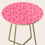 Very Pink Geometric Piquet Multi Pattern Side Table Gallery Image 2
