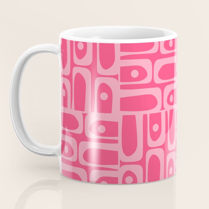 Very Pink Geometric Piquet Multi Pattern Coffee Mug Gallery Image 3