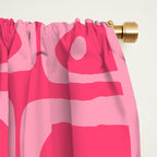 Very Pink Geometric Piquet Multi Pattern Window Curtain Gallery Image 2