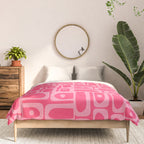Very Pink Geometric Piquet Multi Pattern Comforter Gallery Image 3