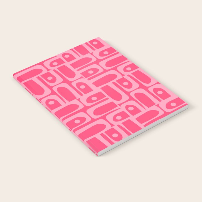 Very Pink Geometric Piquet Multi Pattern Notebook Gallery Image 2