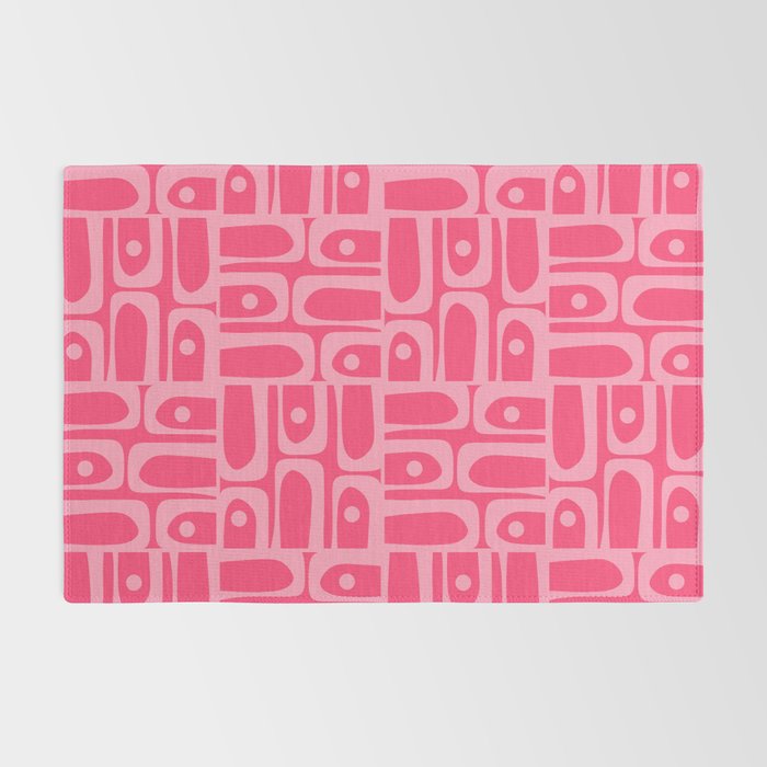 Very Pink Geometric Piquet Multi Pattern Rug Gallery Image 2
