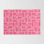 Very Pink Geometric Piquet Multi Pattern Rug Gallery Image 2