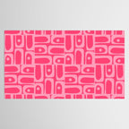 Very Pink Geometric Piquet Multi Pattern Tablecloth Gallery Image 2