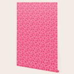 Very Pink Geometric Piquet Multi Pattern Wallpaper Gallery Image 2