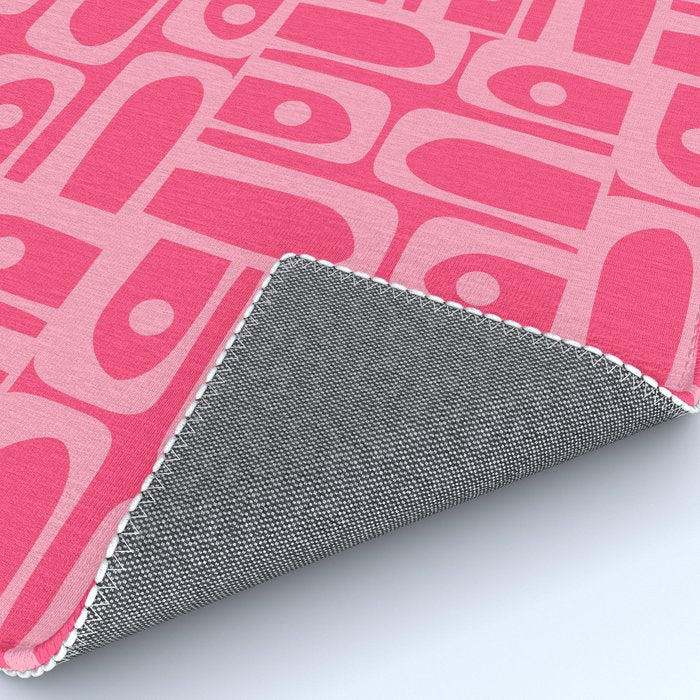 Very Pink Geometric Piquet Multi Pattern Rug Gallery Image 4