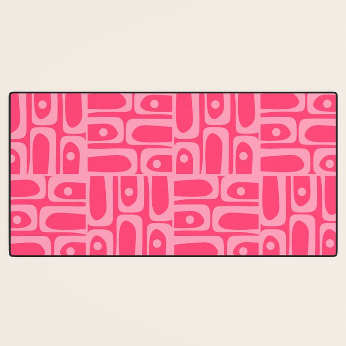 Very Pink Geometric Piquet Multi Pattern Desk Mat Gallery Image 3