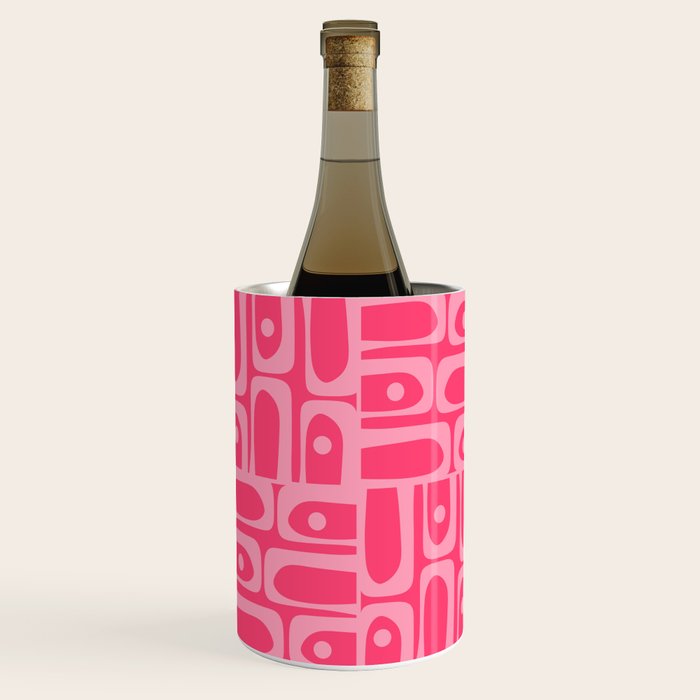 Very Pink Geometric Piquet Multi Pattern Wine Chiller Gallery Image 2