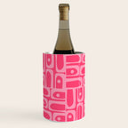 Very Pink Geometric Piquet Multi Pattern Wine Chiller Gallery Image 2