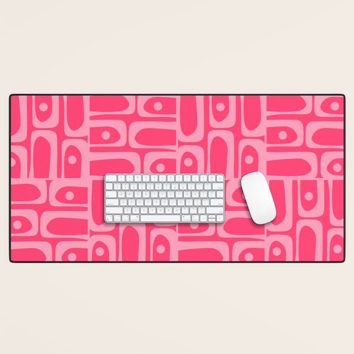 Very Pink Geometric Piquet Multi Pattern Desk Mat Gallery Image 1