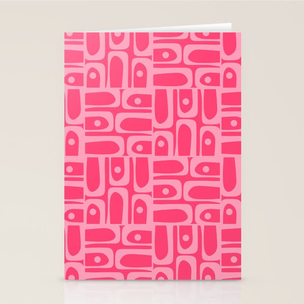 Very Pink Geometric Piquet Multi Pattern Stationery Card Gallery Image 2