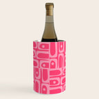 Very Pink Geometric Piquet Multi Pattern Wine Chiller Gallery Image 1