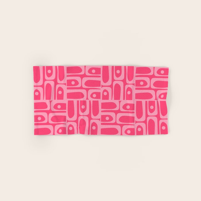 Very Pink Geometric Piquet Multi Pattern Bath Towel Gallery Image 1